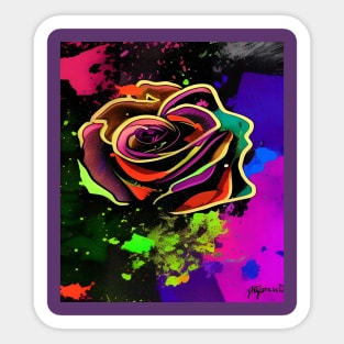 Neon Flower Sticker